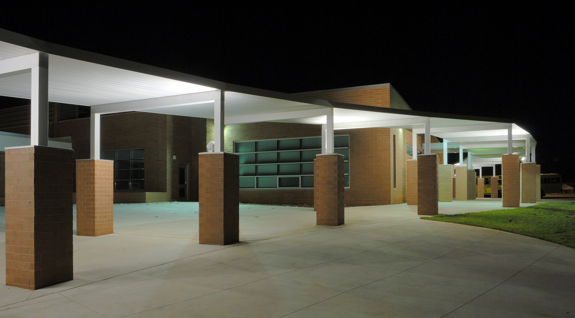 Newton Conover High School Night Panorama